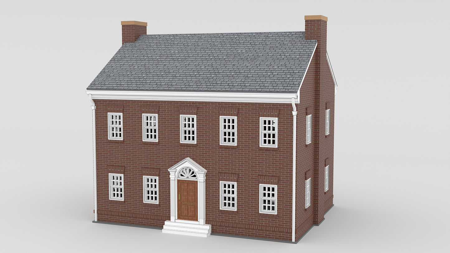 N scale British style brick house - 1:160 for Diorama modeling kit - Building#11B
