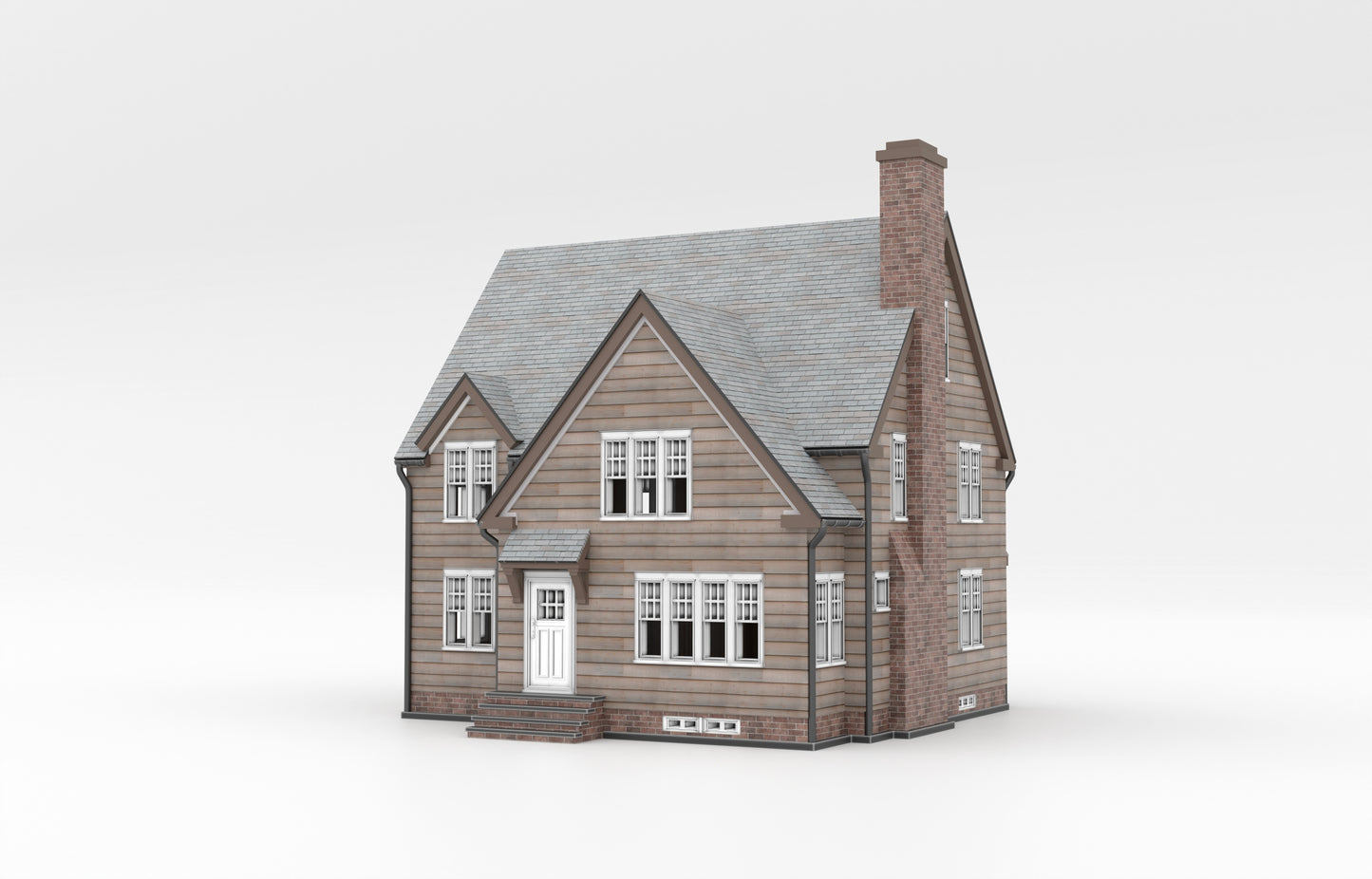 N scale Cape Cod style house - 1:160 for Diorama modeling kit - Building#28B