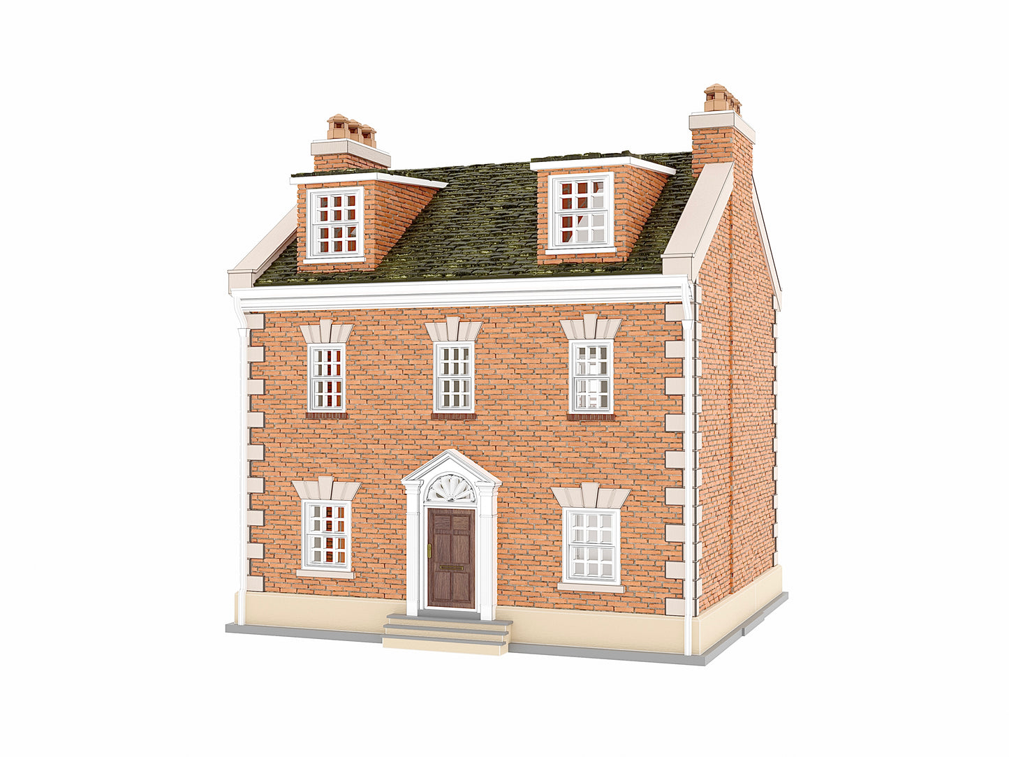 N scale British brick house - 1:160 for Diorama modeling kit - Building#11C