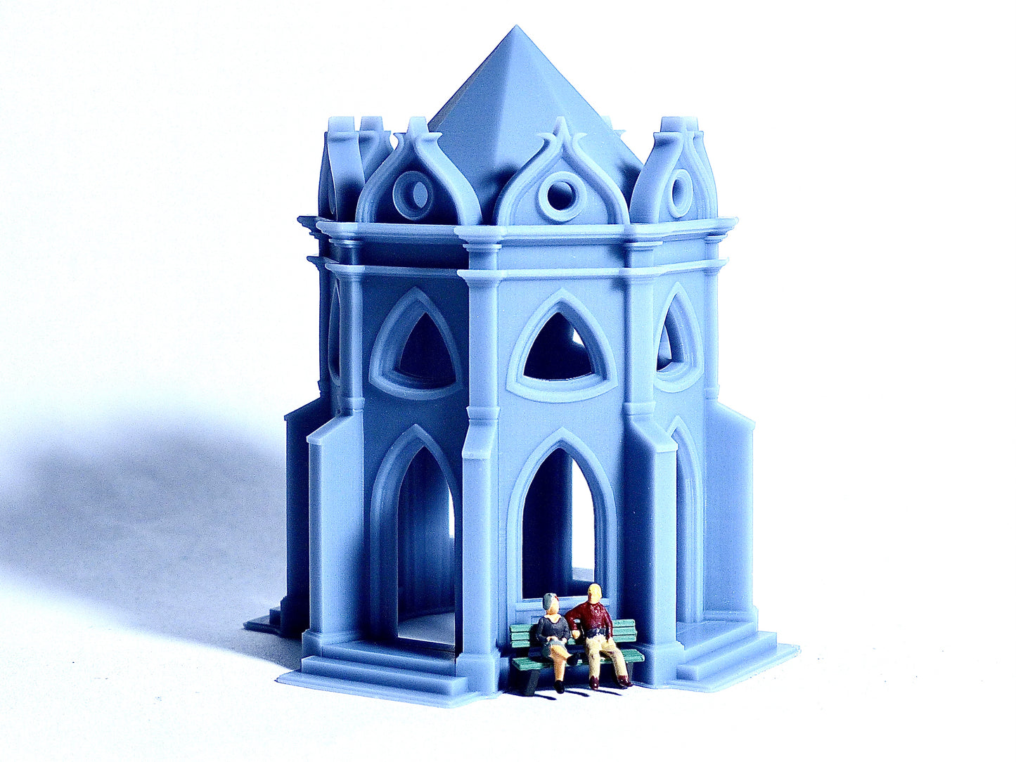 N scale Gothic style temple-like pavilion - 1:160 for diorama modeling kit - Building#17D