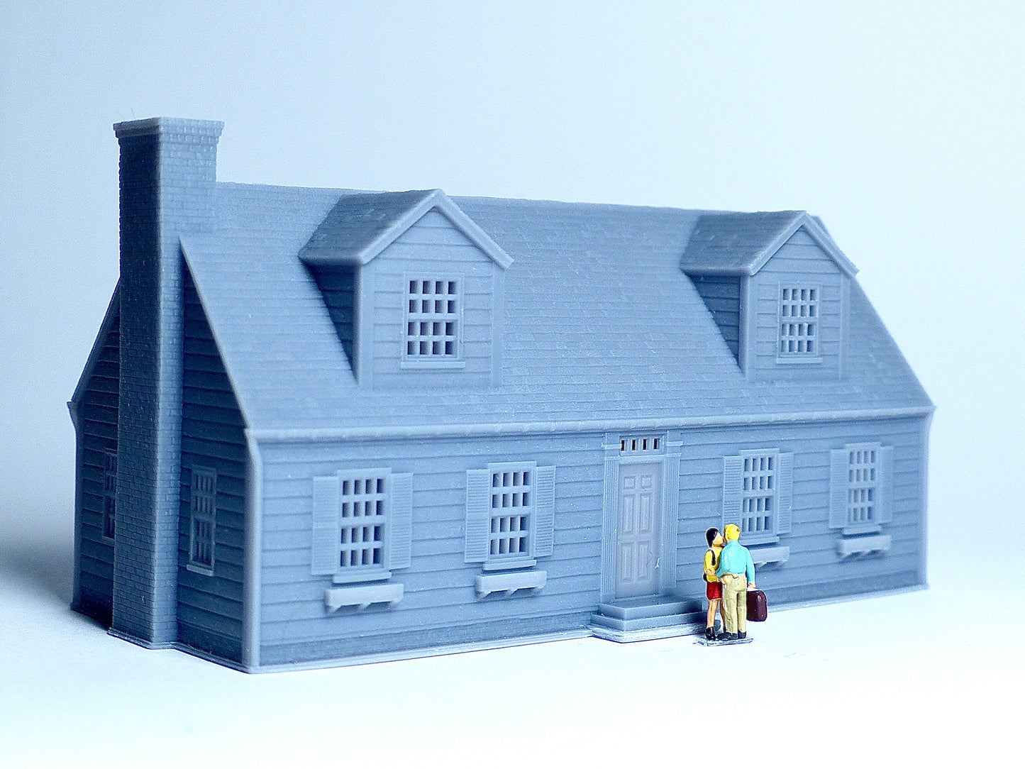 N scale Cape Cod style house - 1:160 for Diorama modeling kit - Building#28