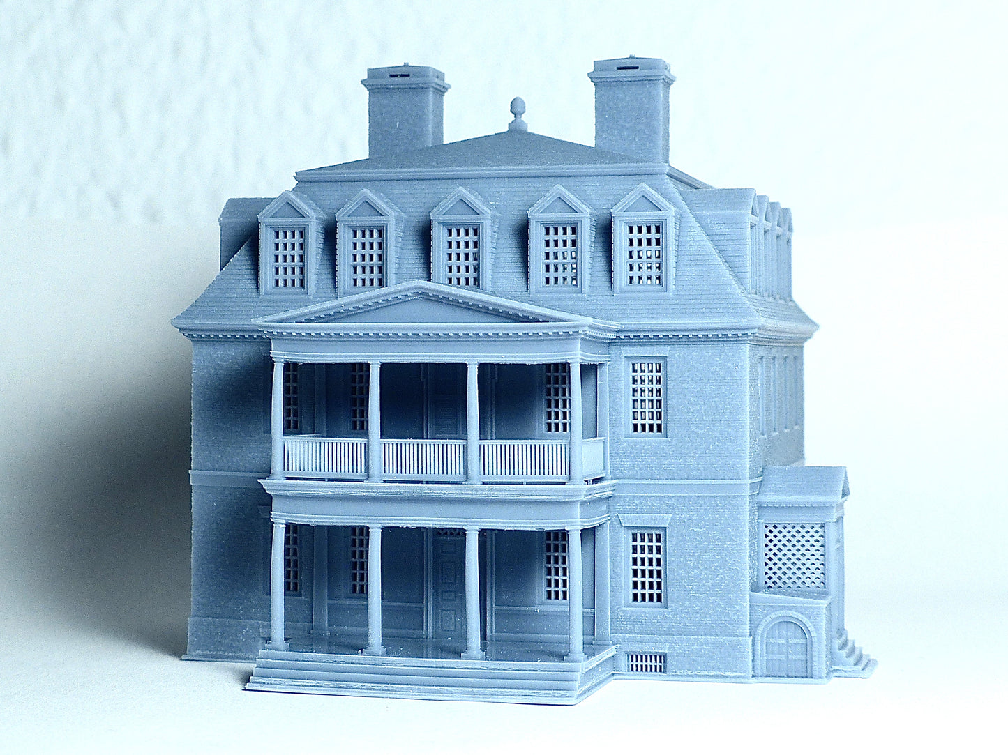 N scale Georgian style house Shirley plantation - 1:160 for Diorama modeling kit - Building#10B