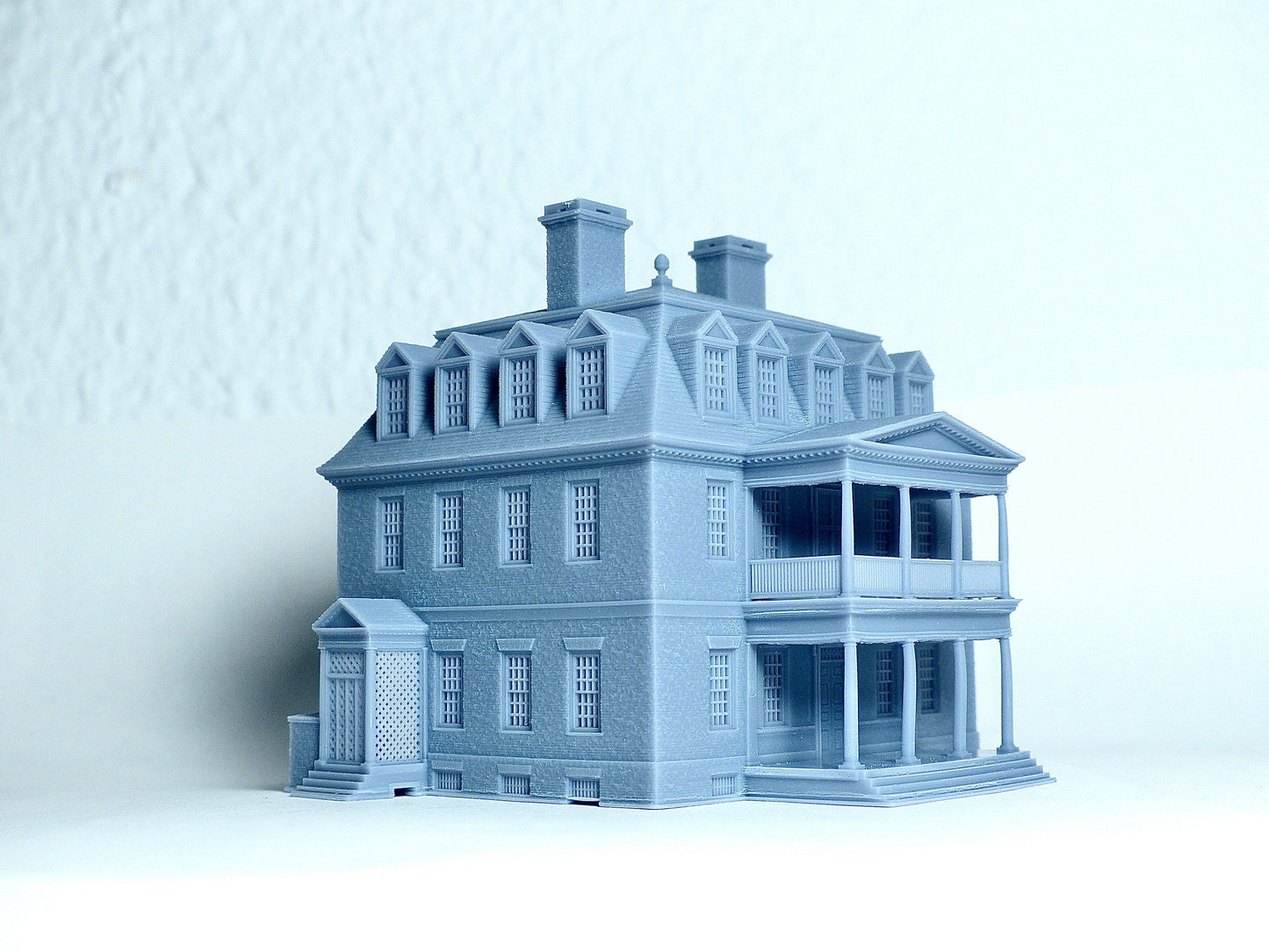 N scale Georgian style house Shirley plantation - 1:160 for Diorama modeling kit - Building#10B