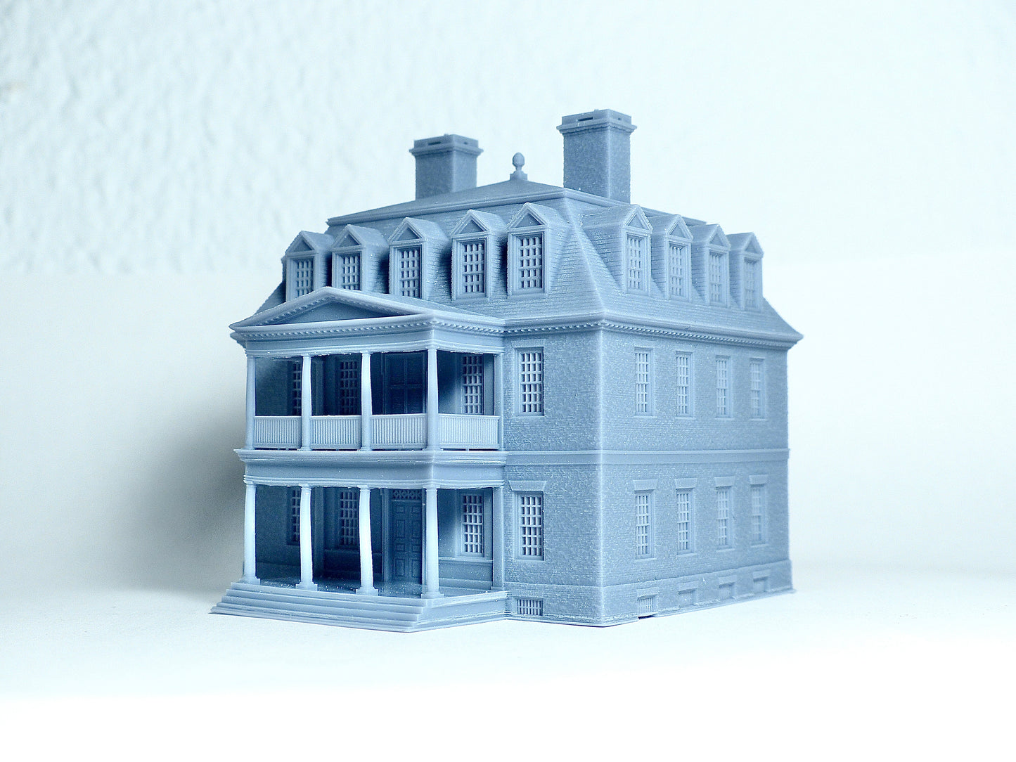 N scale Georgian style house Shirley plantation - 1:160 for Diorama modeling kit - Building#10B
