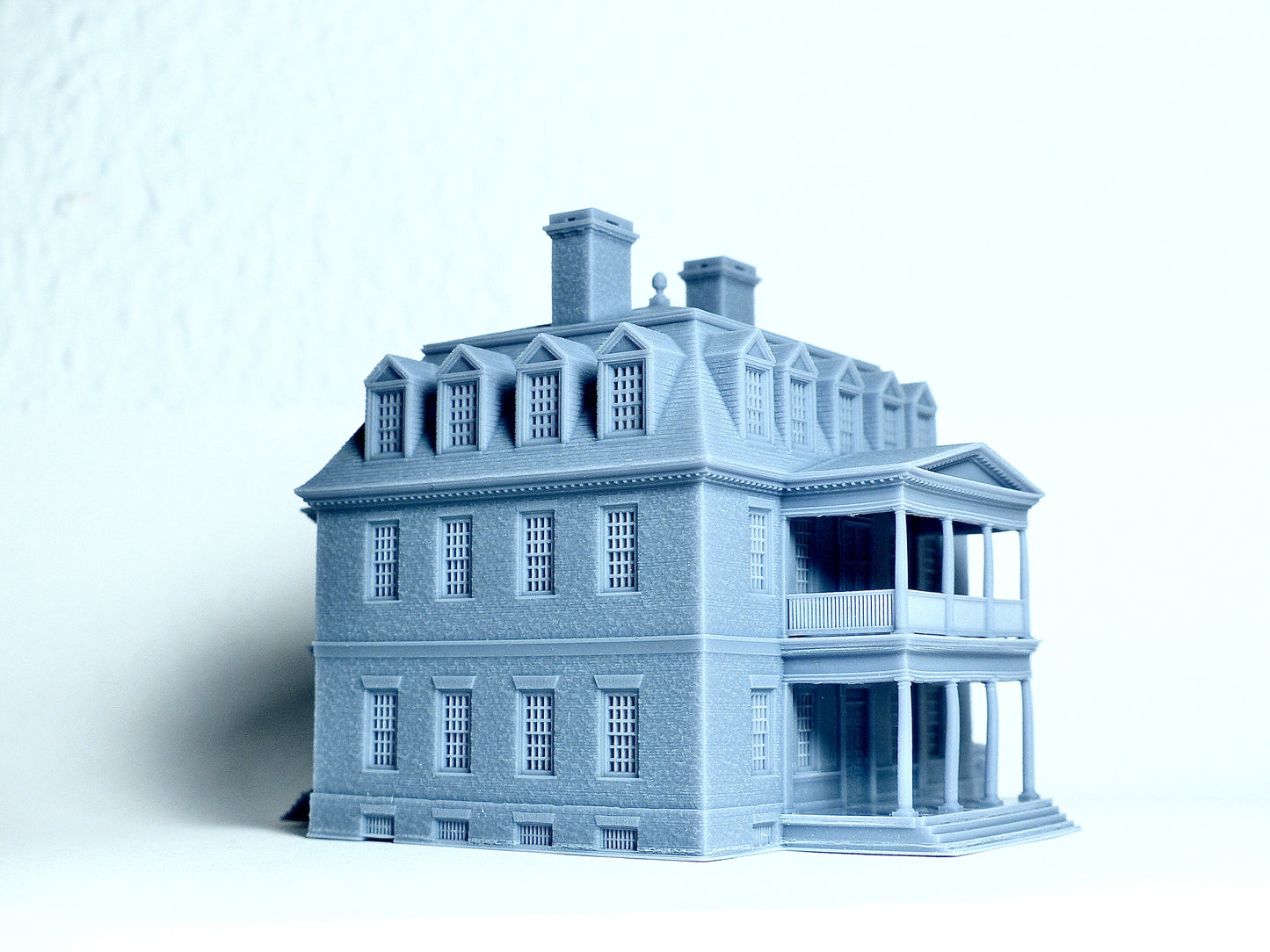 N scale Georgian style house Shirley plantation - 1:160 for Diorama modeling kit - Building#10B