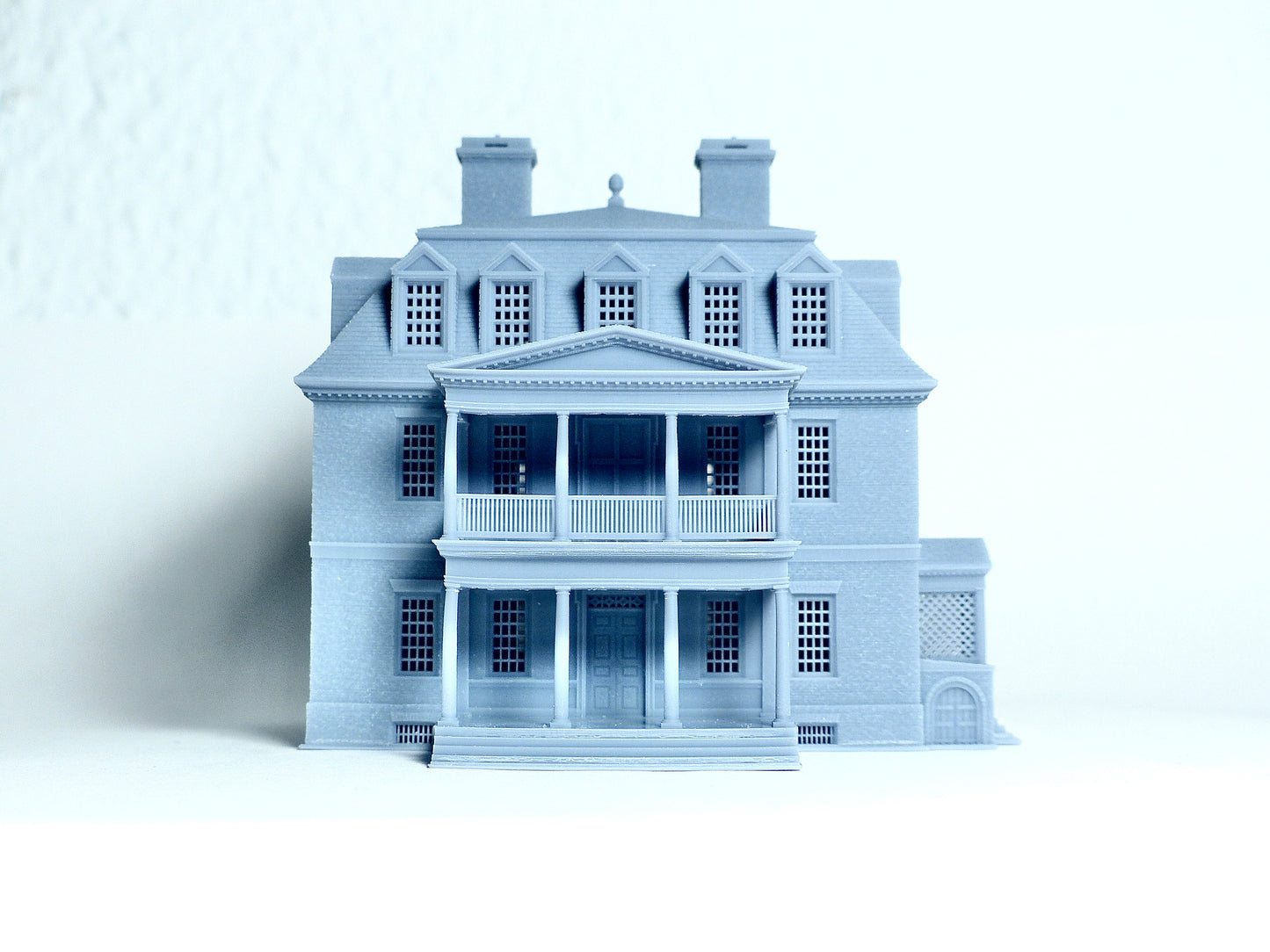N scale Georgian style house Shirley plantation - 1:160 for Diorama modeling kit - Building#10B