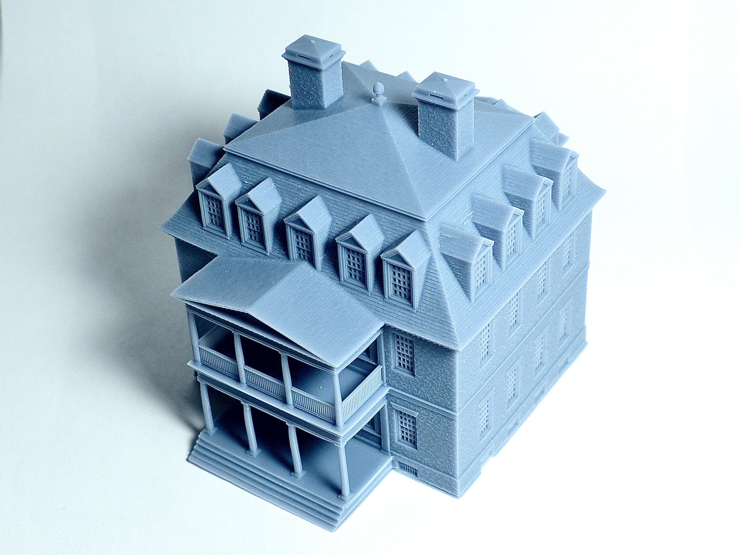 N scale Georgian style house Shirley plantation - 1:160 for Diorama modeling kit - Building#10B