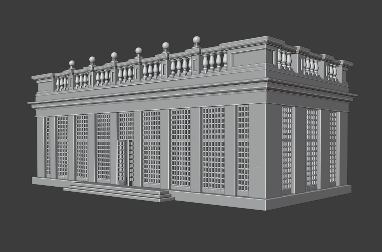 N scale Orangery building - 1:160 Resin Model for diorama - Building#15