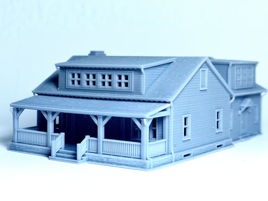 N scale Farmhouse style house - 1:160 Resin Building Model for Diorama - Building#27