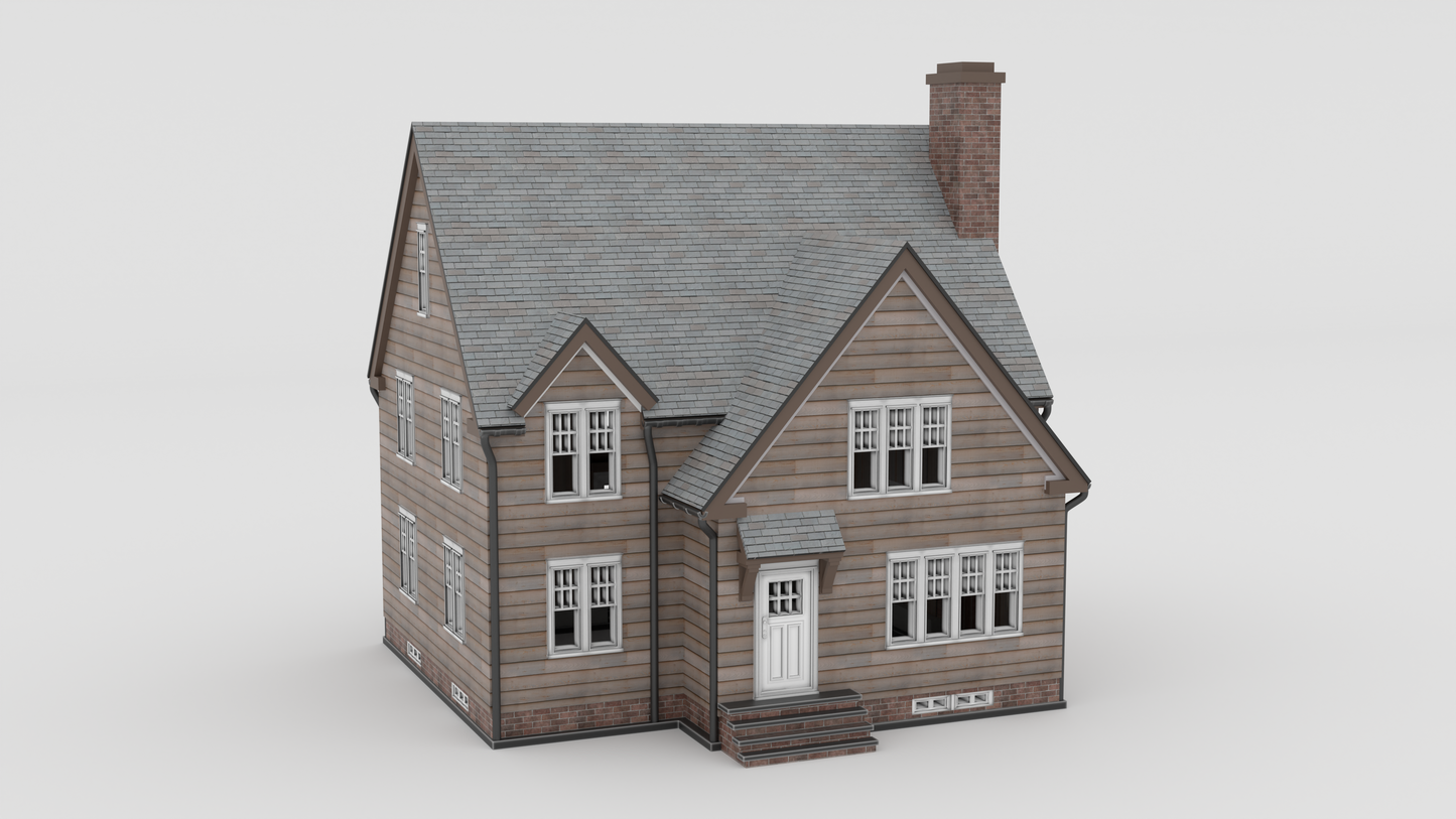 N scale Cape Cod style house - 1:160 for Diorama modeling kit - Building#28B