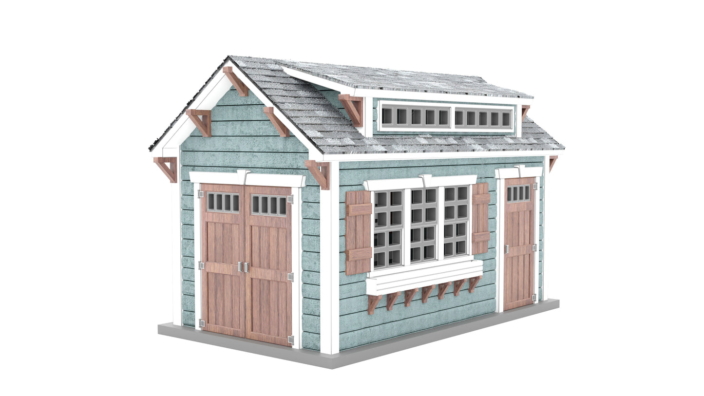 N scale Garden Shed Craftsman style - 1:160 for Diorama modeling kit - Building#27H