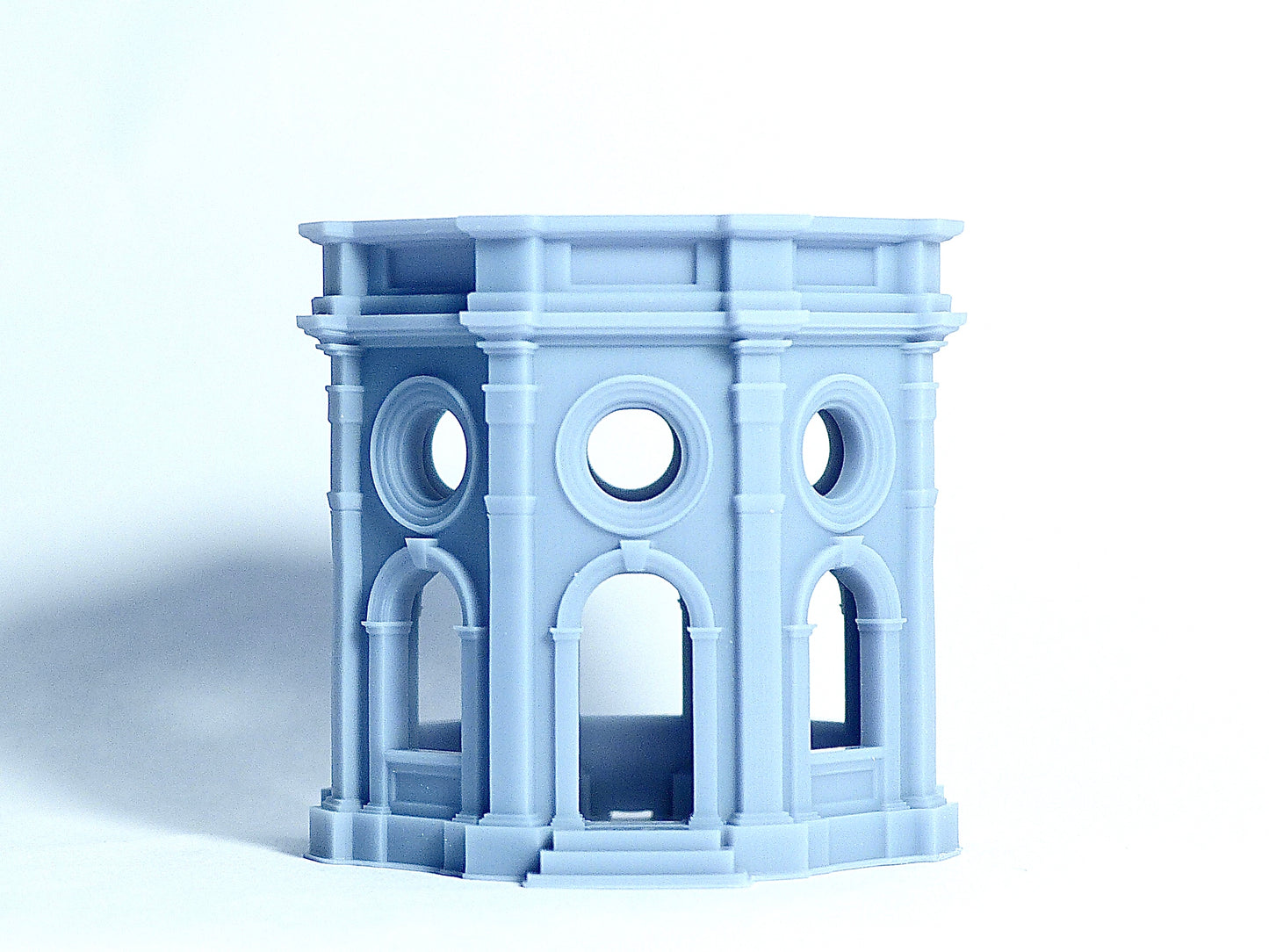 N scale Temple-like octagonal pavilion - 1:160 for diorama modeling kit - Building#17A