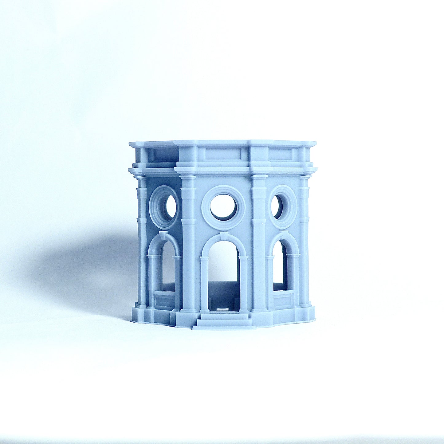 N scale Temple-like octagonal pavilion - 1:160 for diorama modeling kit - Building#17A