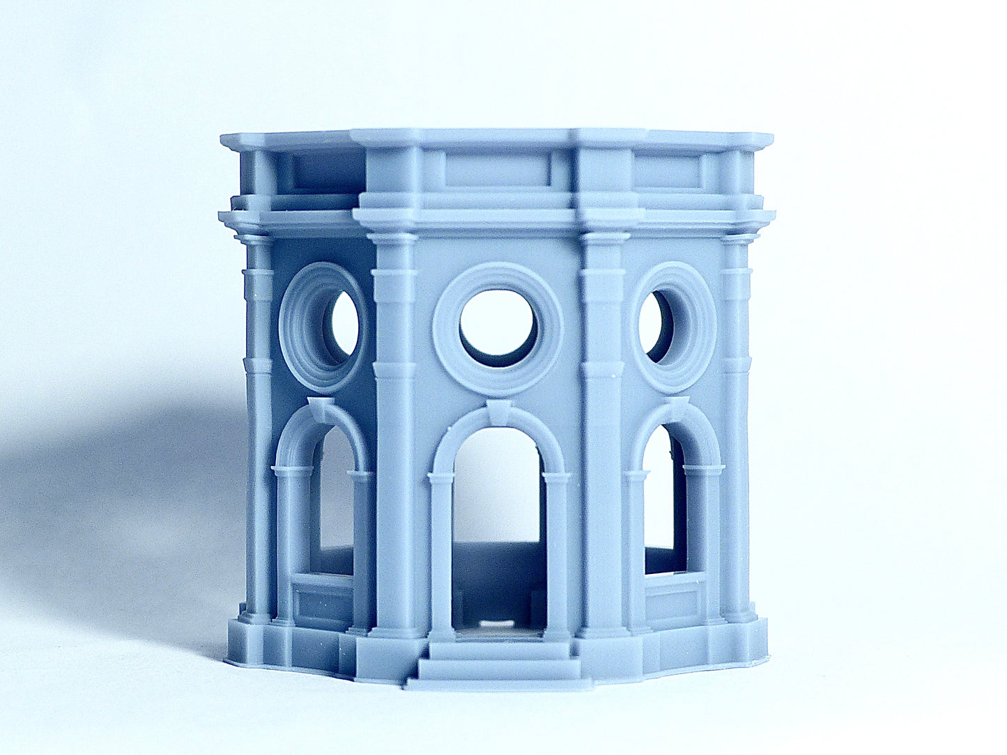 N scale Temple-like octagonal pavilion - 1:160 for diorama modeling kit - Building#17A