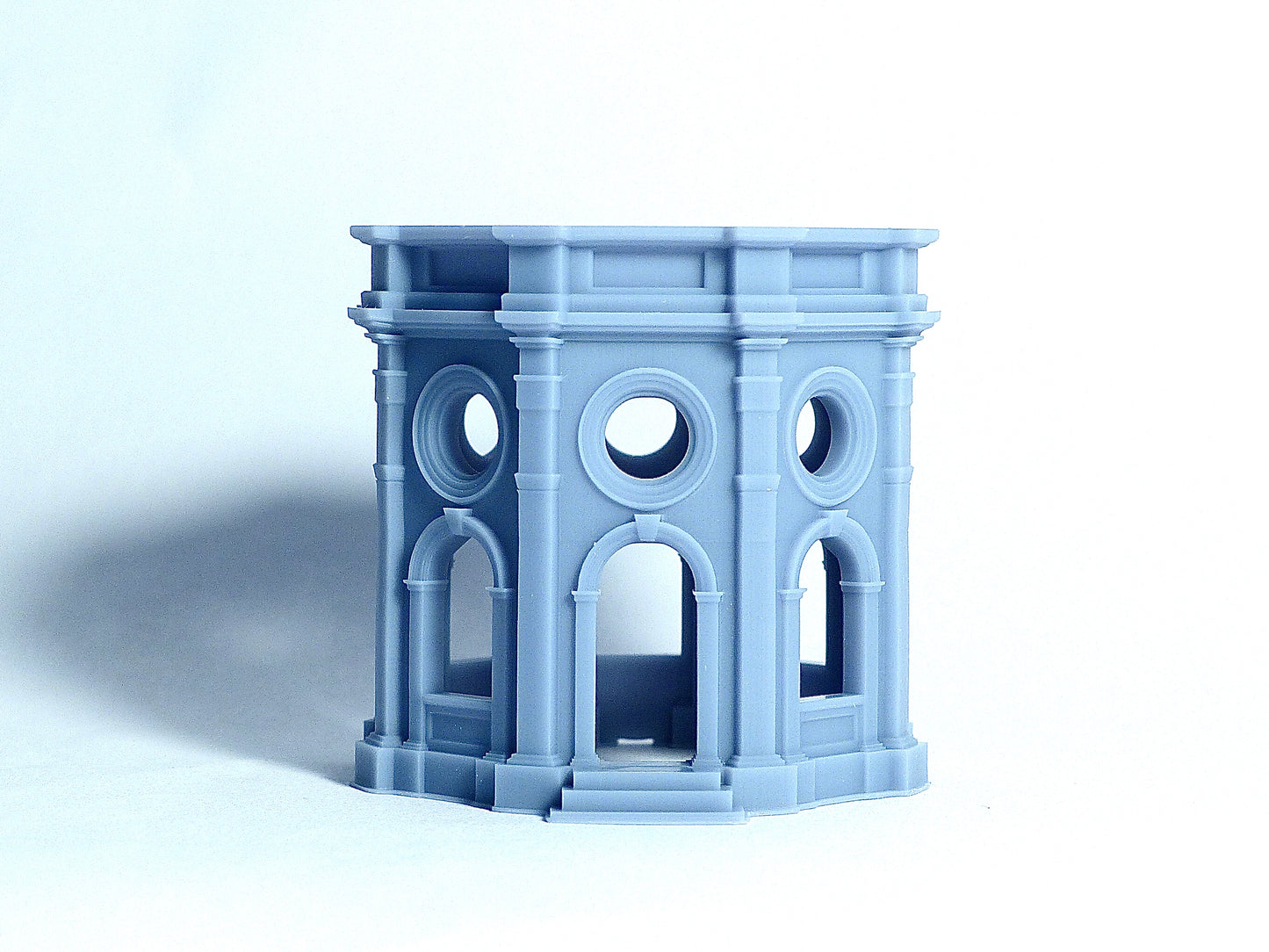N scale Temple-like octagonal pavilion - 1:160 for diorama modeling kit - Building#17A