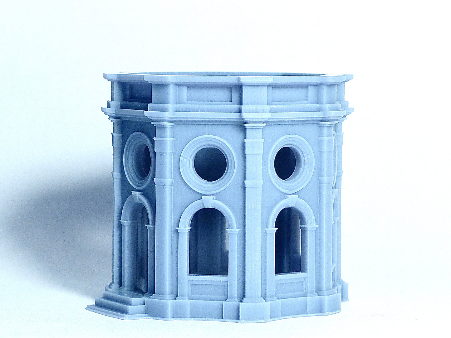 N scale Temple-like octagonal pavilion - 1:160 for diorama modeling kit - Building#17A