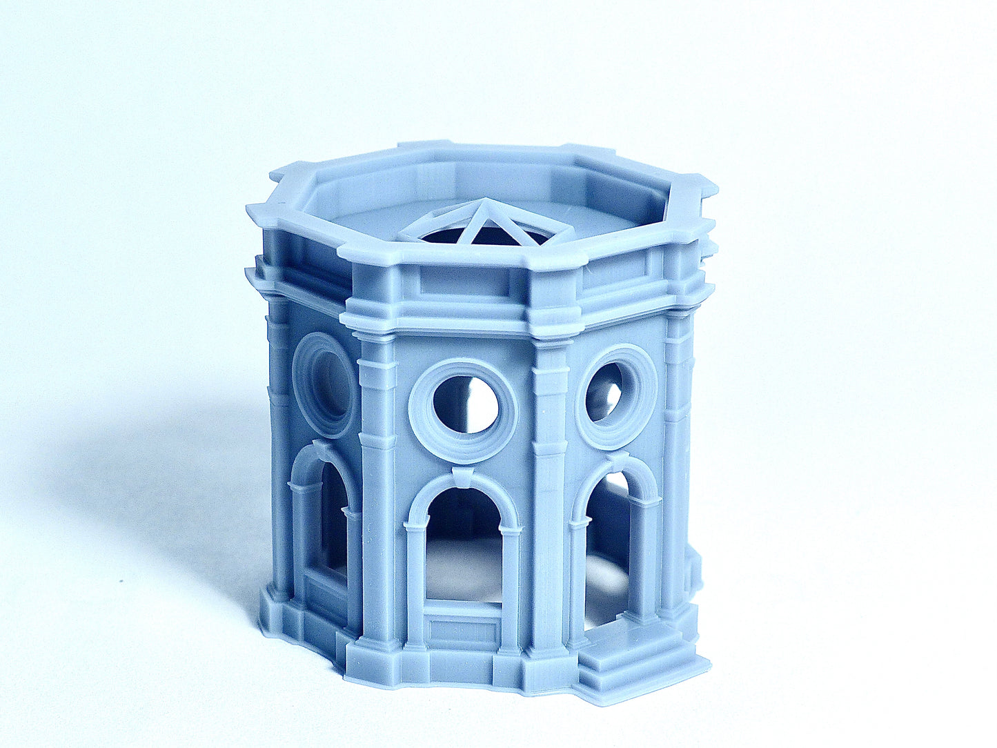 N scale Temple-like octagonal pavilion - 1:160 for diorama modeling kit - Building#17A