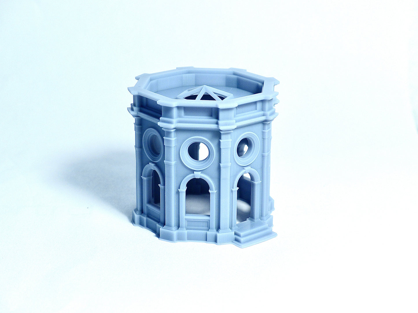 N scale Temple-like octagonal pavilion - 1:160 for diorama modeling kit - Building#17A