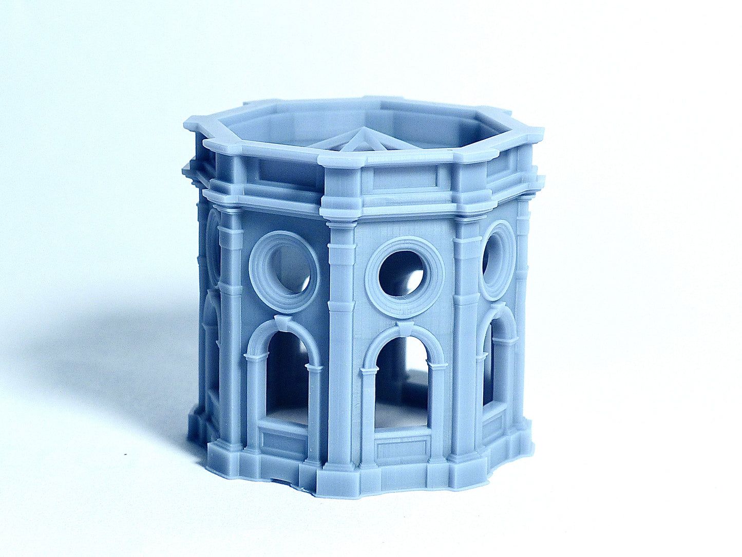 N scale Temple-like octagonal pavilion - 1:160 for diorama modeling kit - Building#17A