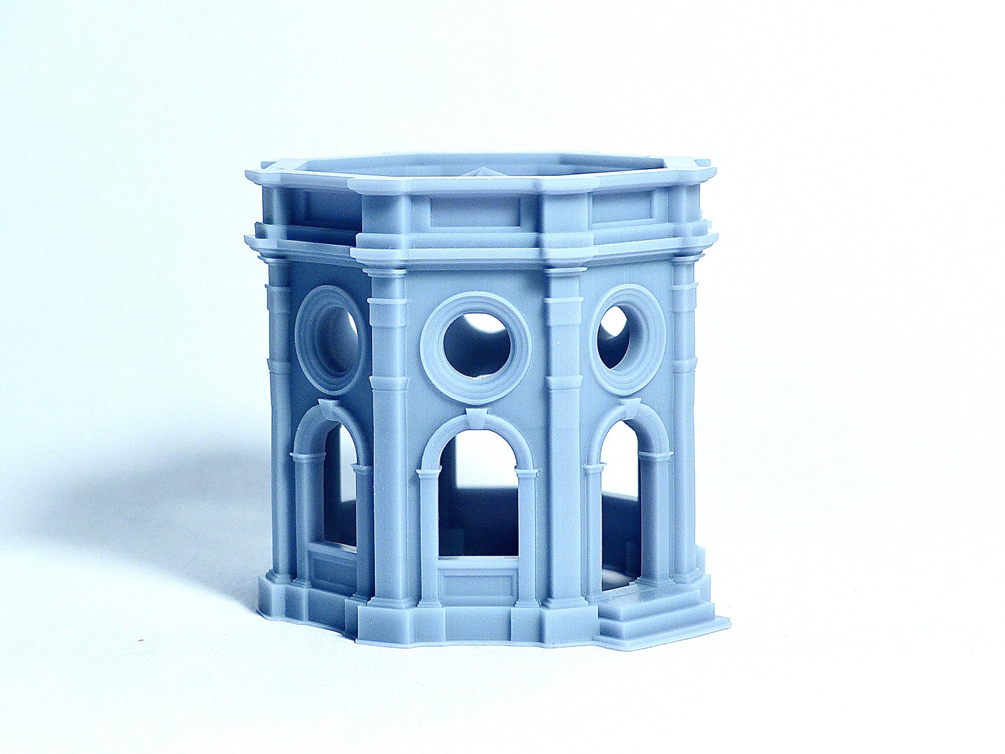 N scale Temple-like octagonal pavilion - 1:160 for diorama modeling kit - Building#17A