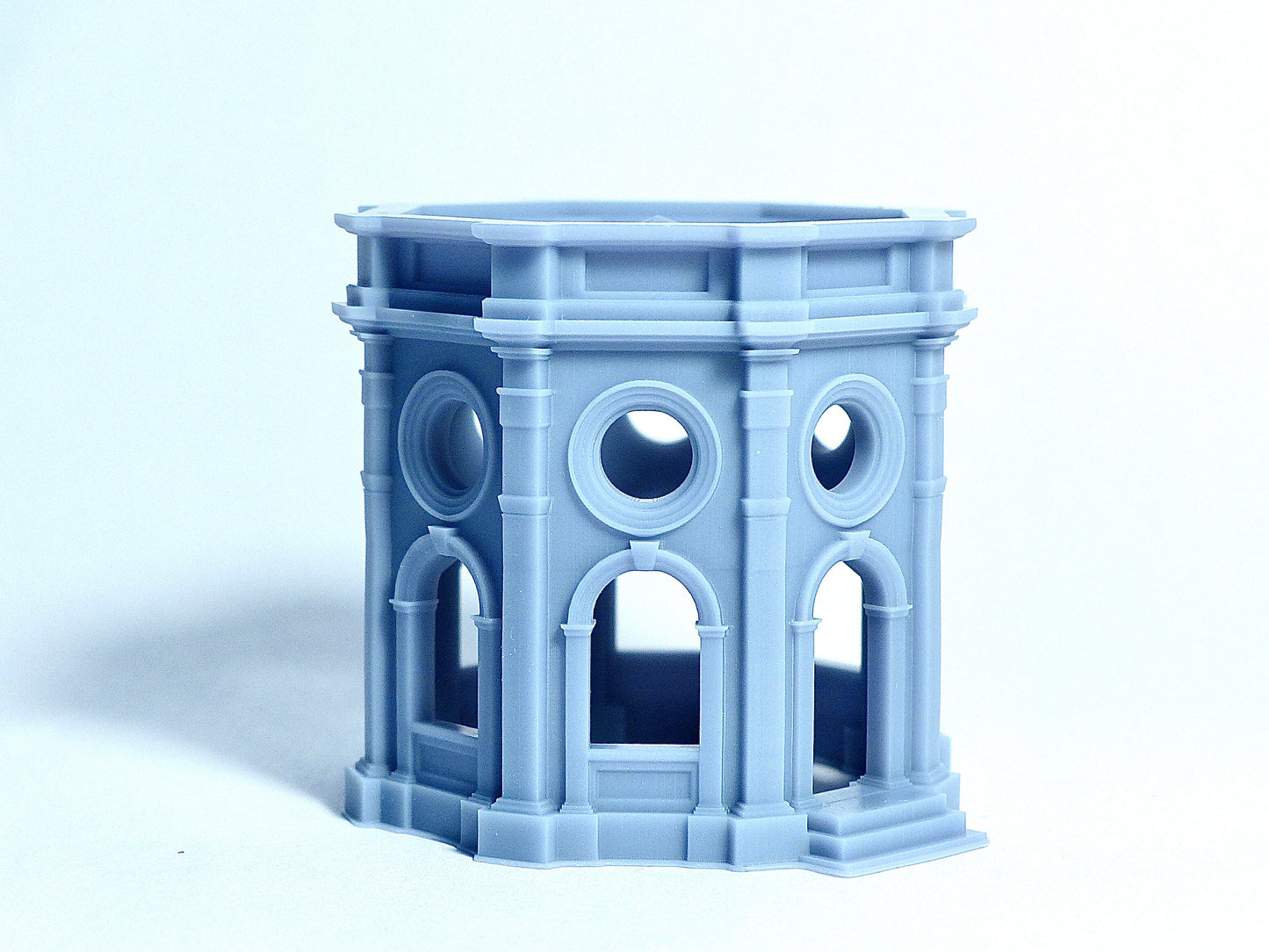 N scale Temple-like octagonal pavilion - 1:160 for diorama modeling kit - Building#17A
