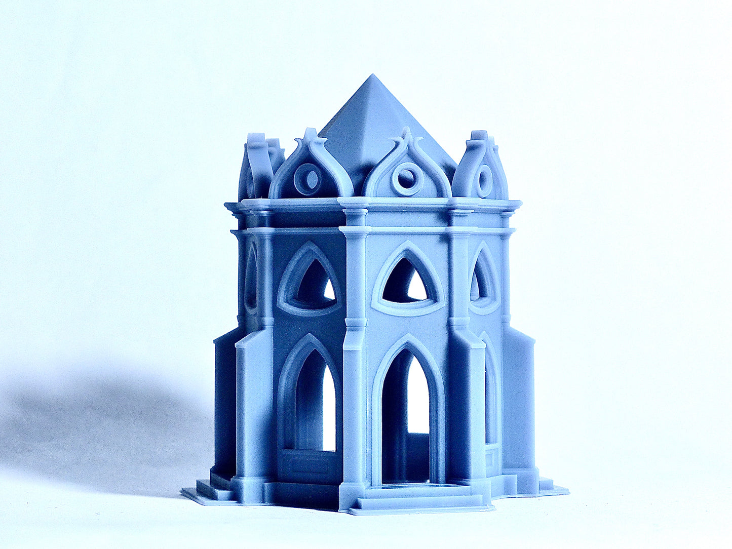 N scale Gothic style temple-like pavilion - 1:160 for diorama modeling kit - Building#17D