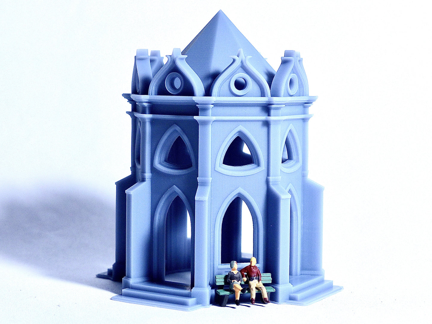 N scale Gothic style temple-like pavilion - 1:160 for diorama modeling kit - Building#17D
