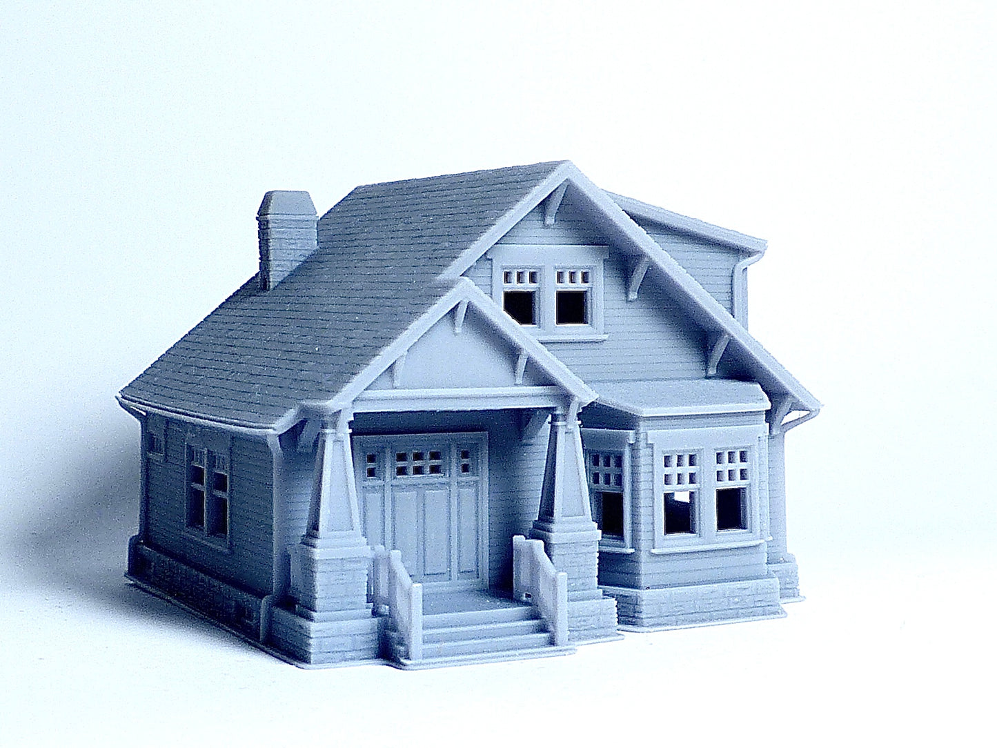 N scale Craftsman style house - 1:160 Resin Building Model for Diorama - Building#27B