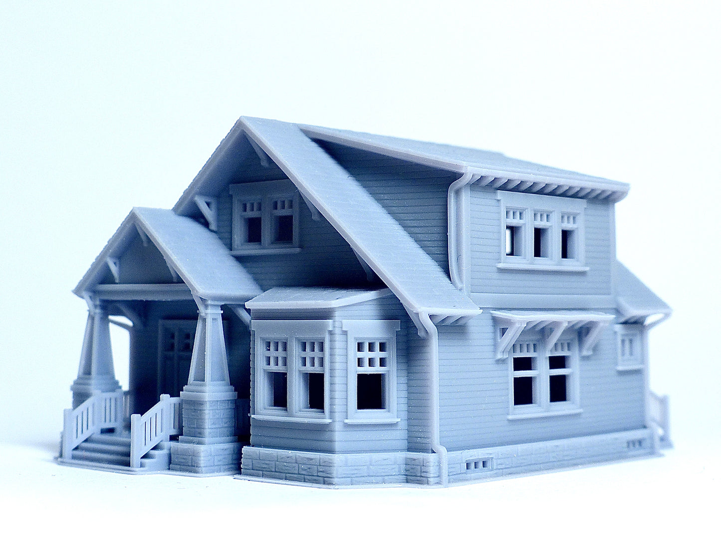 N scale Craftsman style house - 1:160 Resin Building Model for Diorama - Building#27B