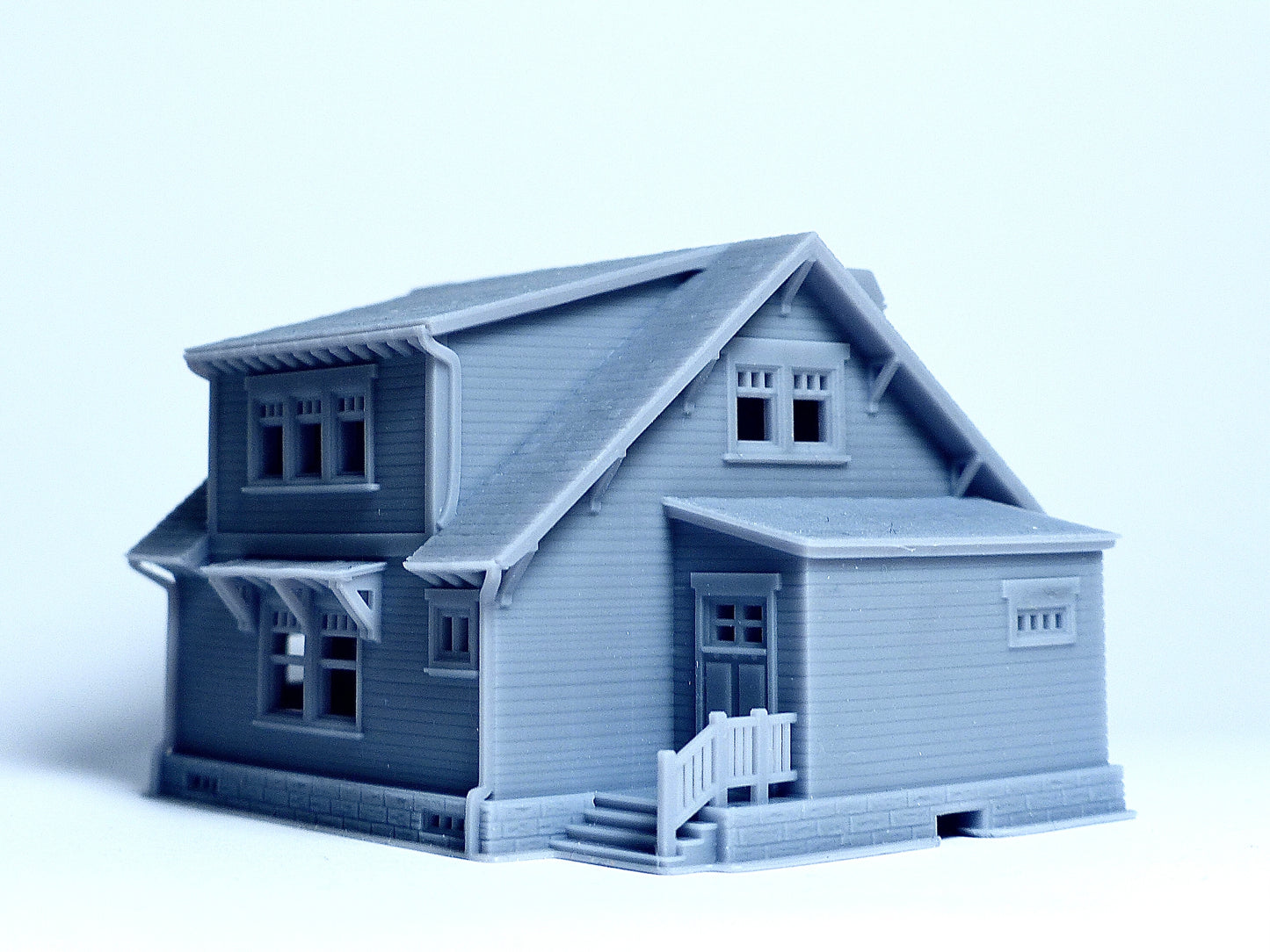 N scale Craftsman style house - 1:160 Resin Building Model for Diorama - Building#27B