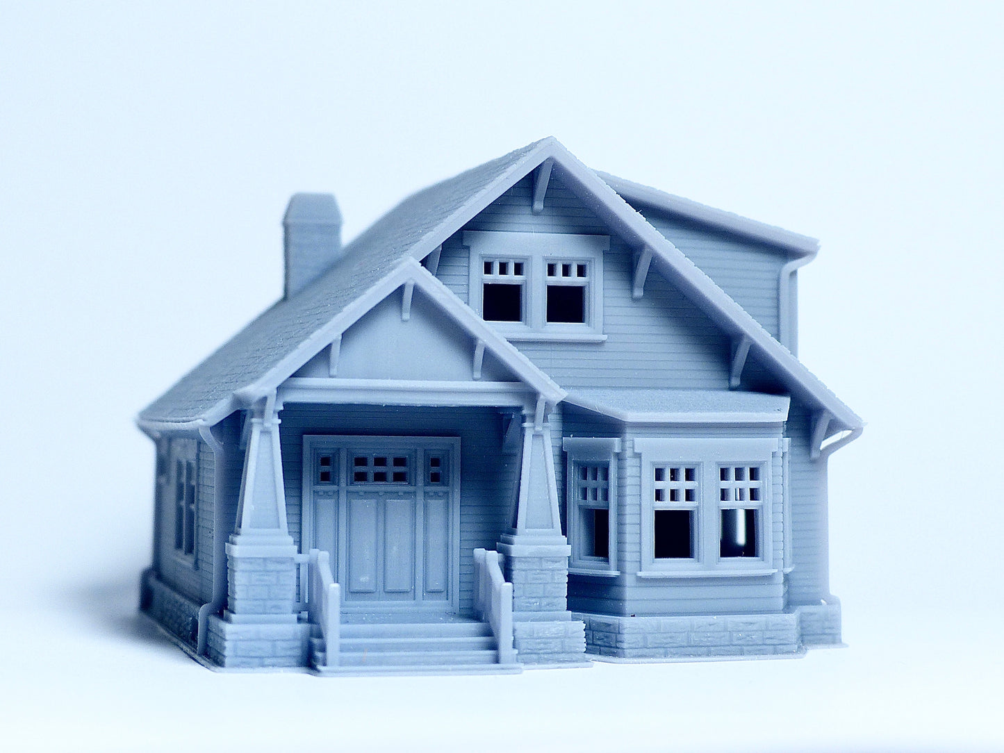 N scale Craftsman style house - 1:160 Resin Building Model for Diorama - Building#27B
