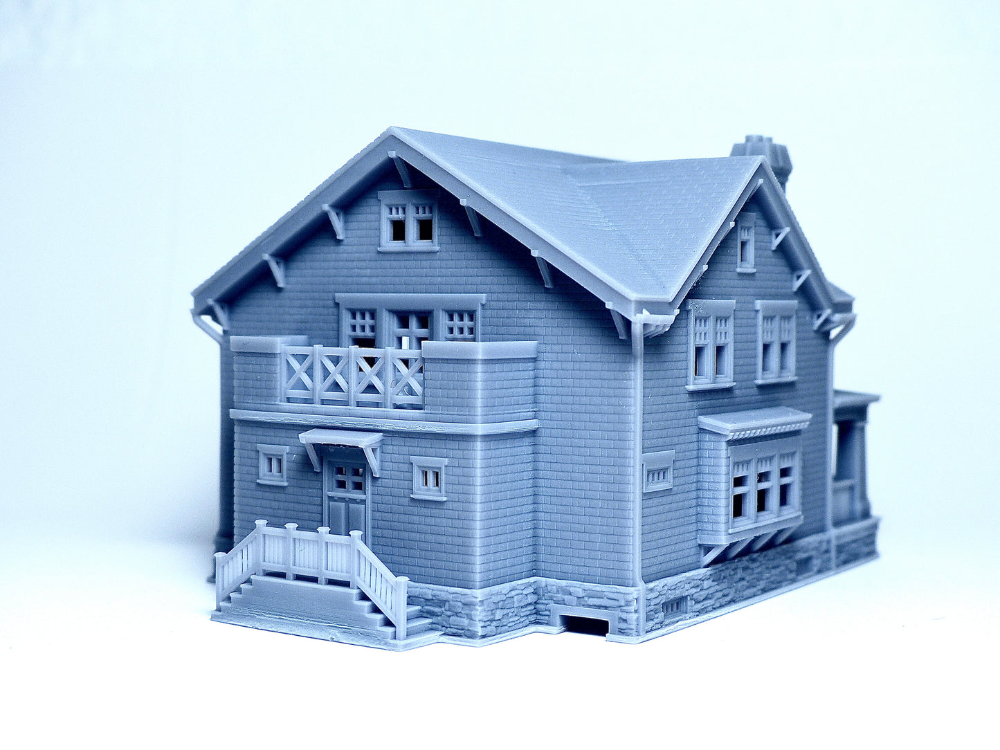 N scale Craftsman style big house - 1:160 for Diorama modeling kit - Building#27D