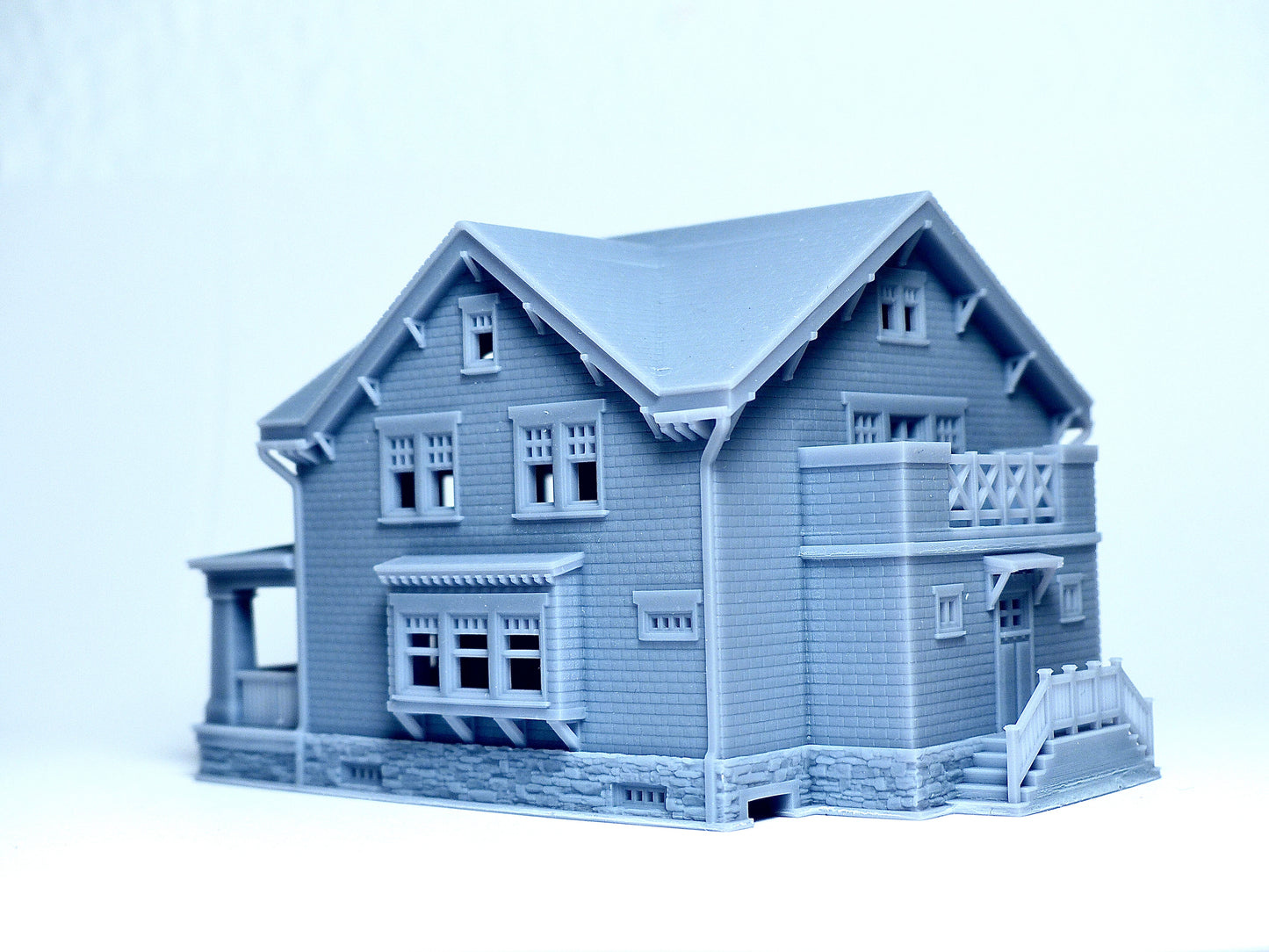 N scale Craftsman style big house - 1:160 for Diorama modeling kit - Building#27D