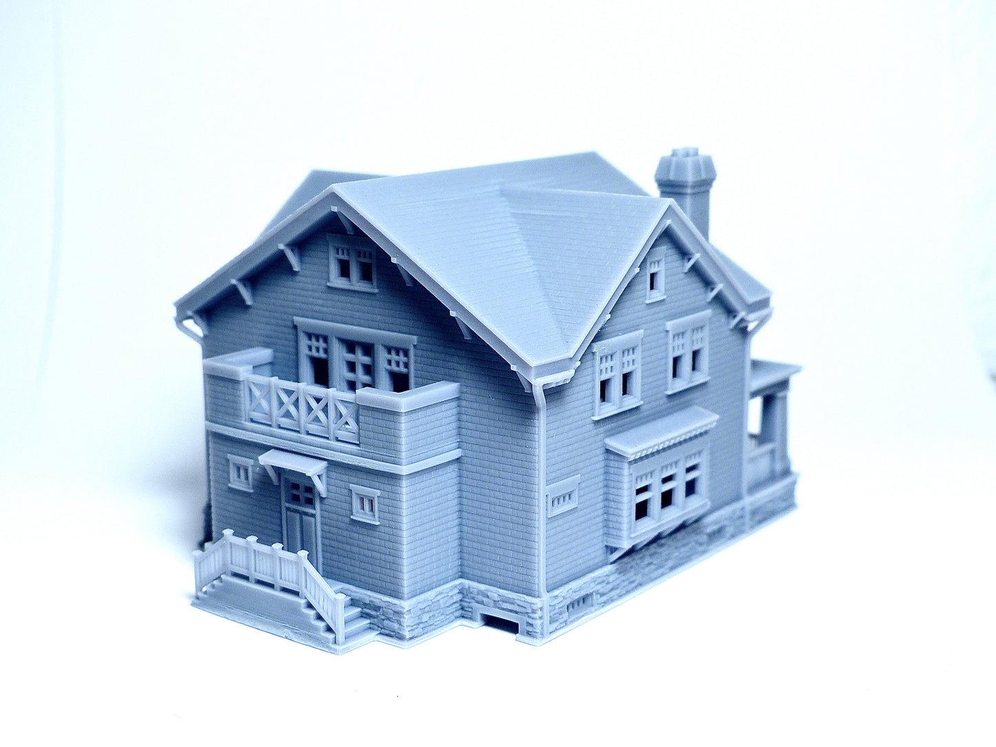N scale Craftsman style big house - 1:160 for Diorama modeling kit - Building#27D