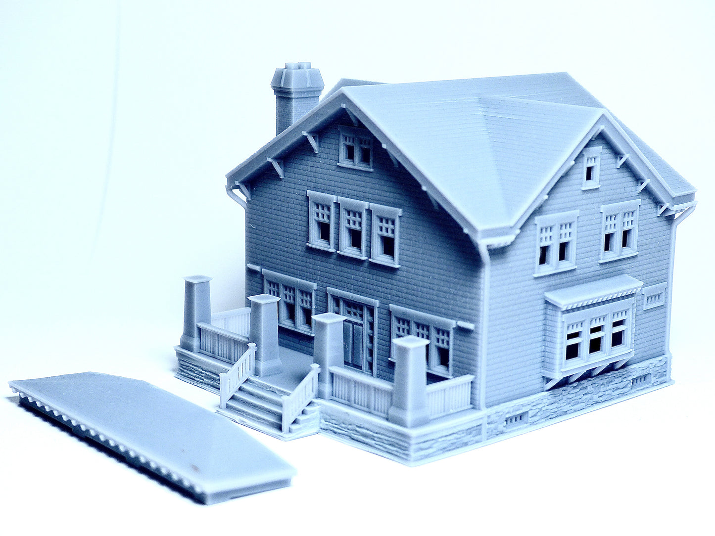 N scale Craftsman style big house - 1:160 for Diorama modeling kit - Building#27D