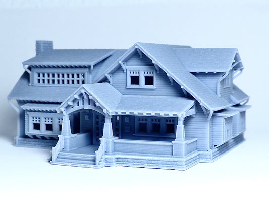 N scale Craftsman style house - 1:160 for Diorama modeling kit - Building#27E