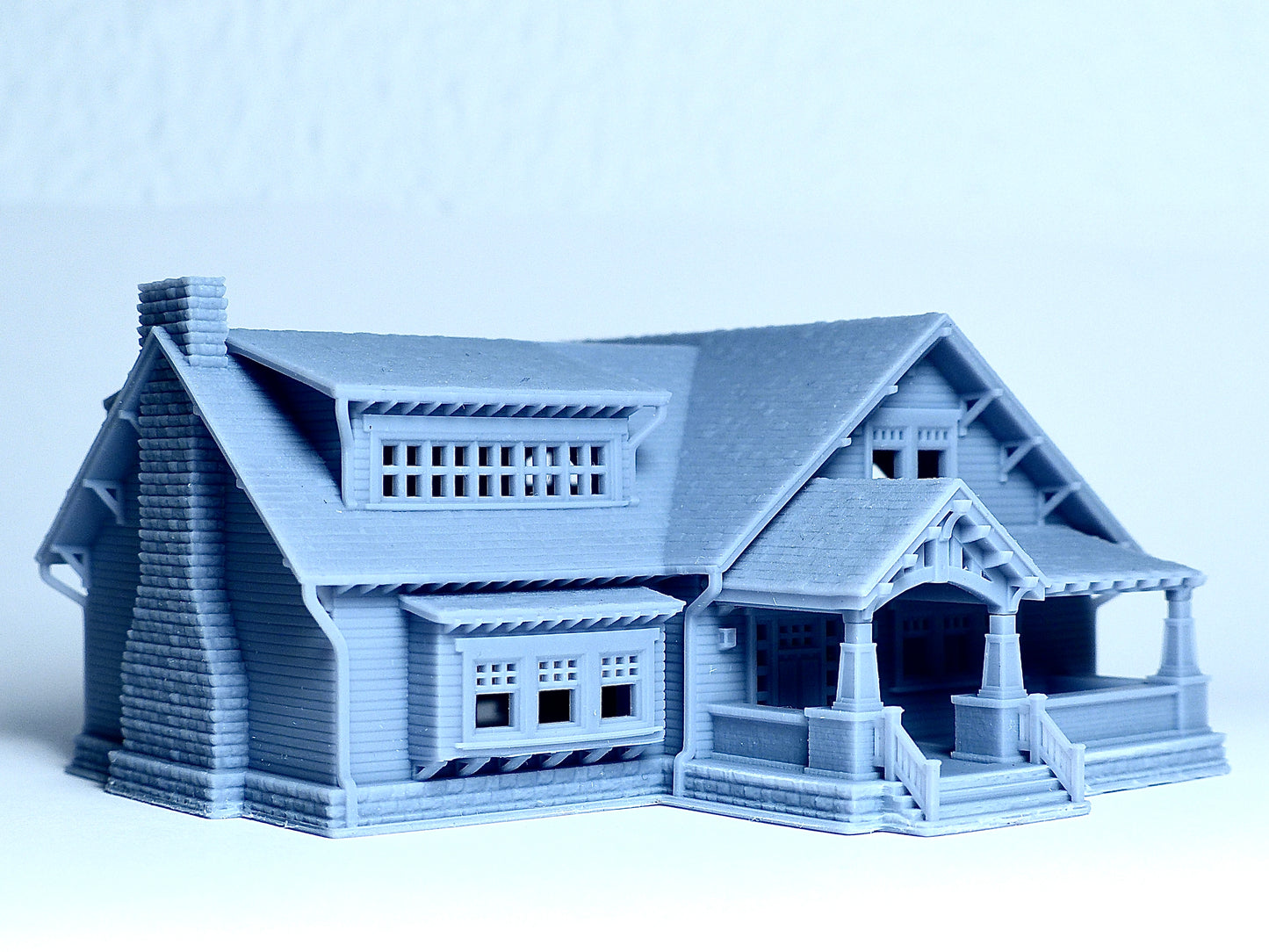 N scale Craftsman style house - 1:160 for Diorama modeling kit - Building#27E