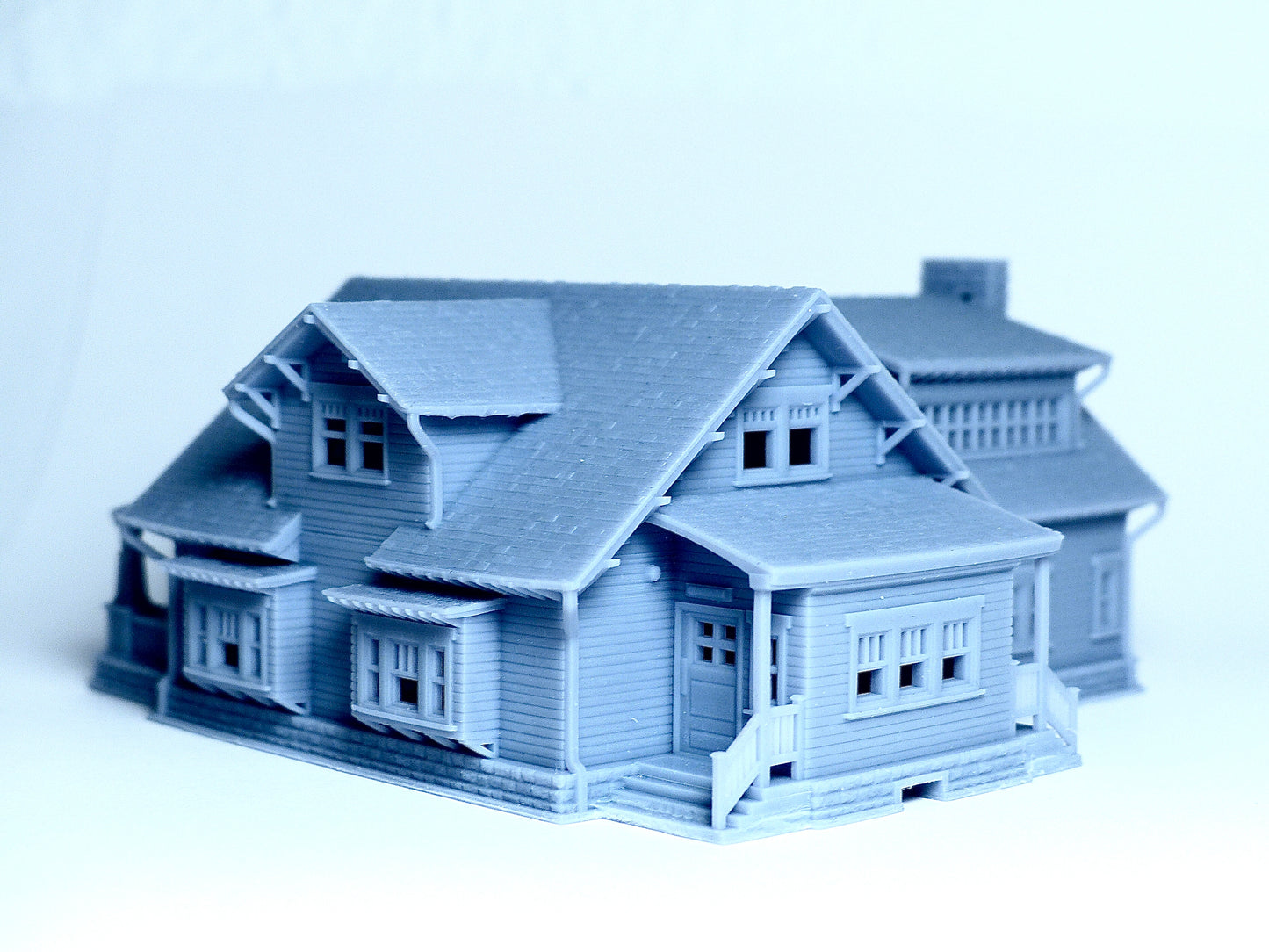 N scale Craftsman style house - 1:160 for Diorama modeling kit - Building#27E
