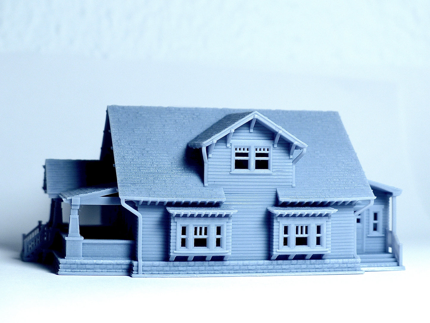 N scale Craftsman style house - 1:160 for Diorama modeling kit - Building#27E