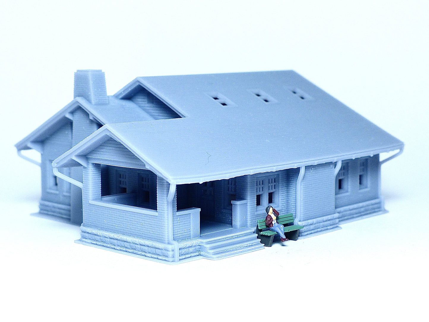 N scale Brick structure Farmhouse - 1:160 for Diorama modeling kit - Building#27F