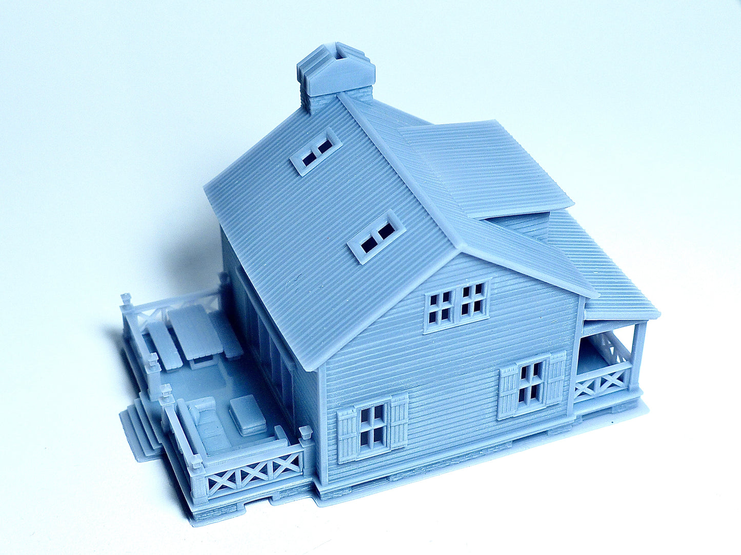 N scale Cottage with back terrace - 1:160 for Diorama modeling kit - Building#29B