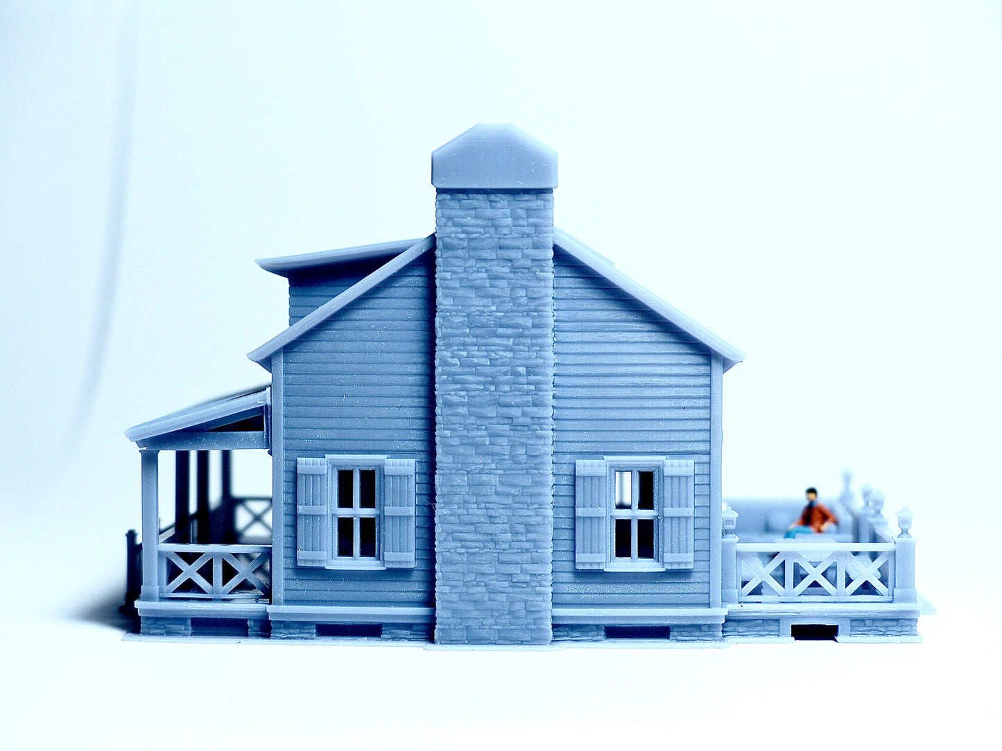 N scale Cottage with back terrace - 1:160 for Diorama modeling kit - Building#29B