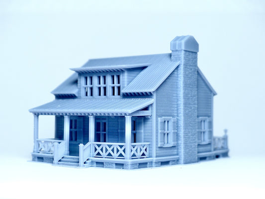 N scale Cottage with back terrace - 1:160 for Diorama modeling kit - Building#29B
