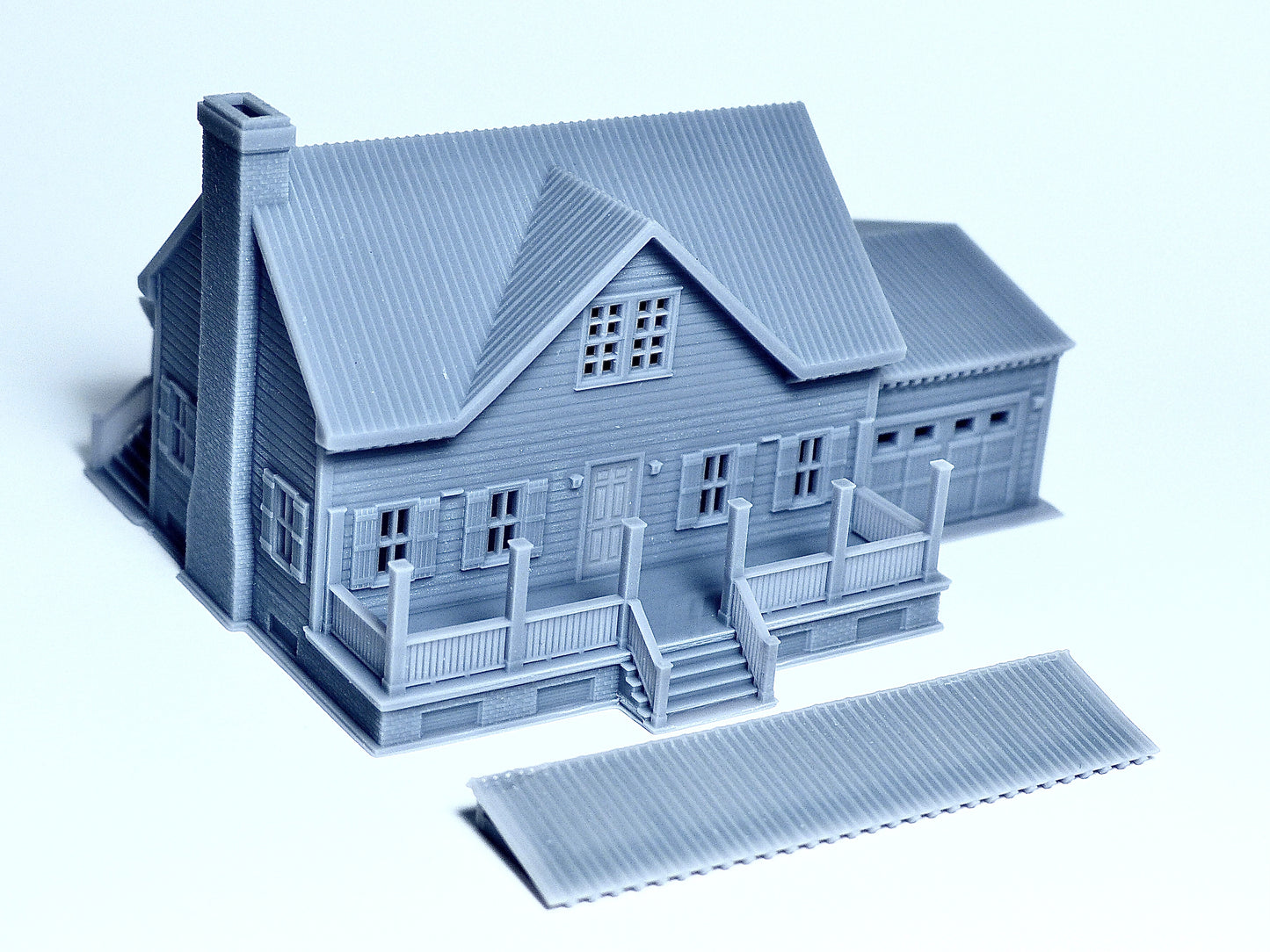 N scale Cottage house with garage - 1:160 for Diorama modeling kit - Building#29C