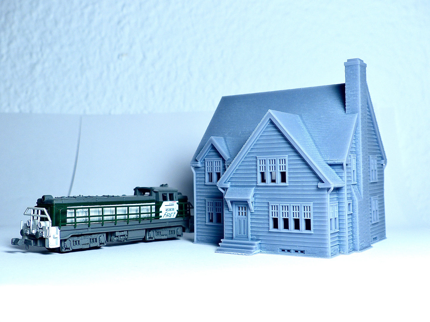 N scale Cape Cod style house - 1:160 for Diorama modeling kit - Building#28B