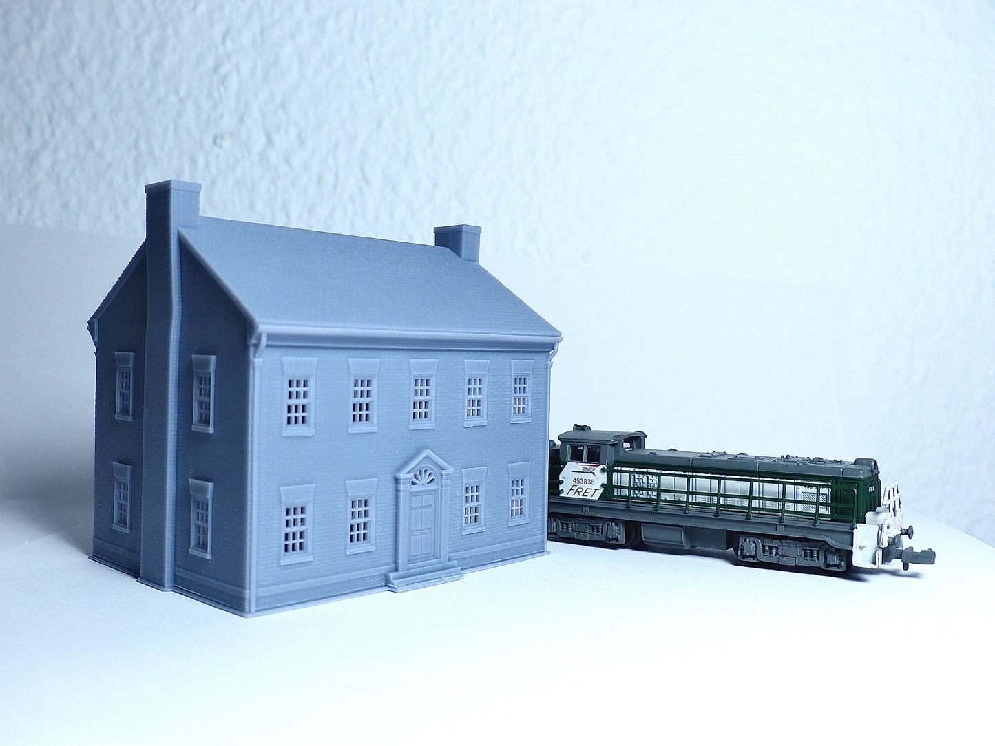N scale British style brick house - 1:160 for Diorama modeling kit - Building#11B
