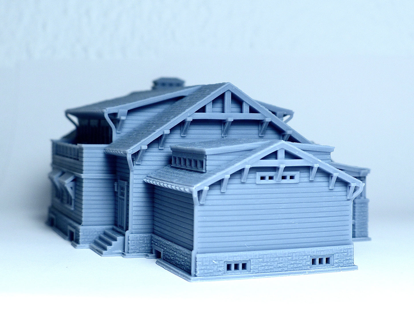 N scale Craftsman style big Chalet - 1:160 for Diorama modeling kit - Building#27G