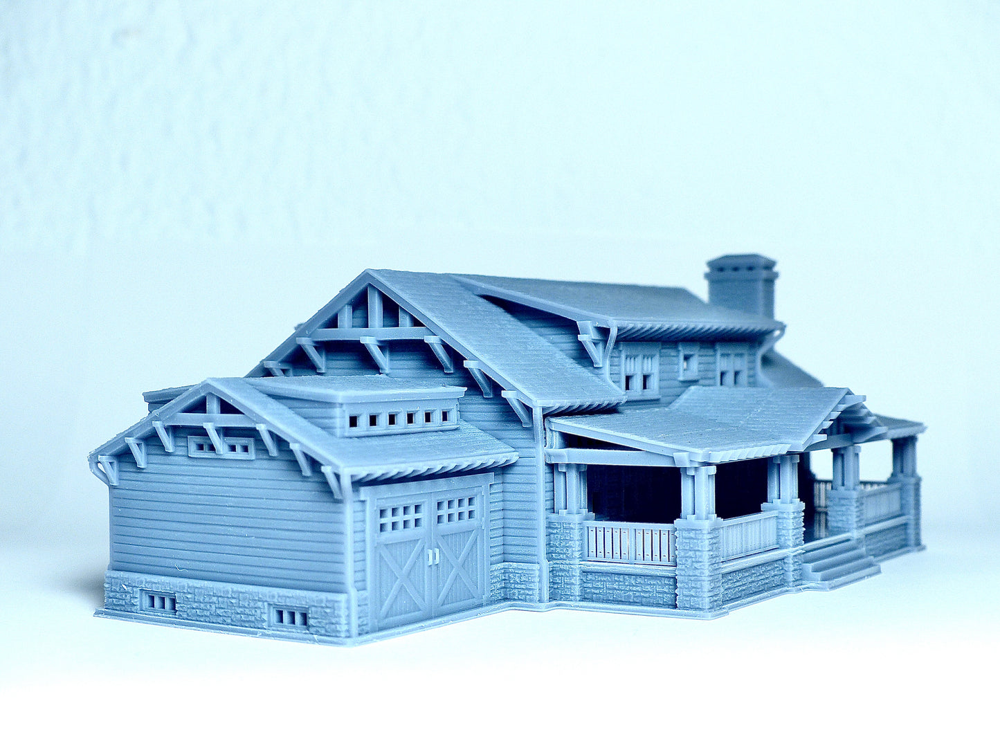 N scale Craftsman style big Chalet - 1:160 for Diorama modeling kit - Building#27G