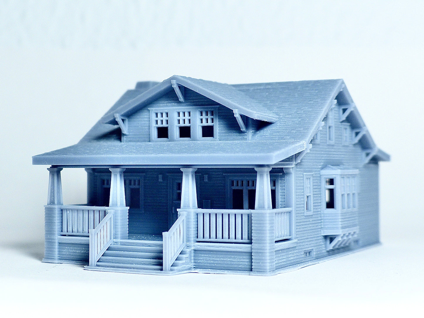 N scale Craftsman style bungalow - 1:160 for Diorama modeling kit - Building#27I