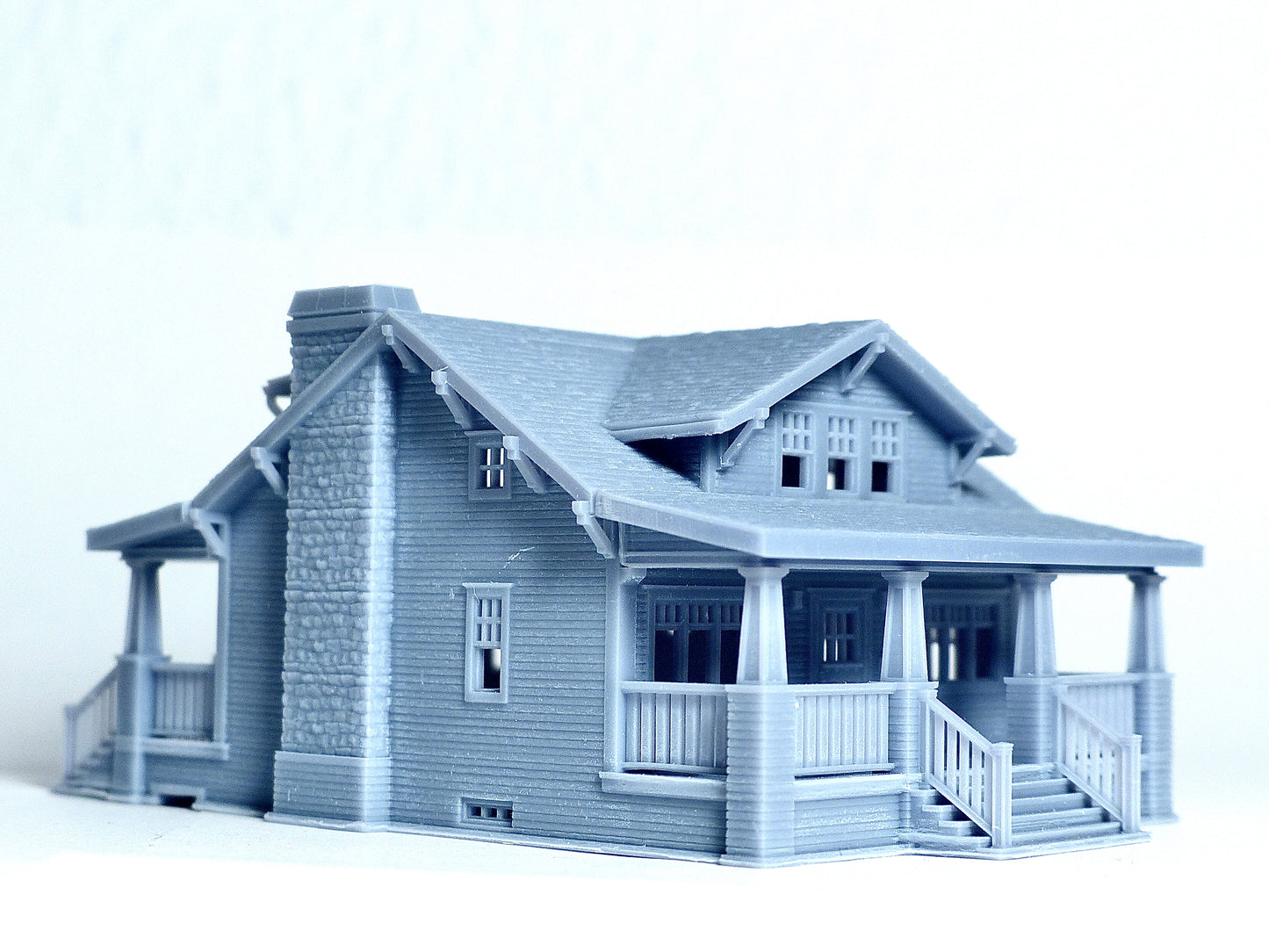 N scale Craftsman style bungalow - 1:160 for Diorama modeling kit - Building#27I